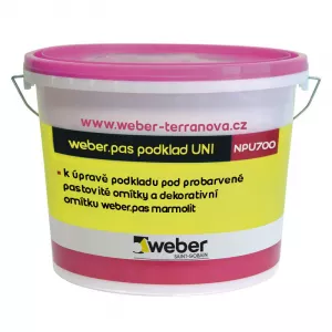 Probarvený podkladní nátěr weber pas podklad UNI bílá 20kg