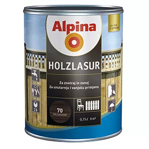 Tenkovrstvá impregnační lazura Alpina Holzlasur 20 Eiche - dub 0,75L