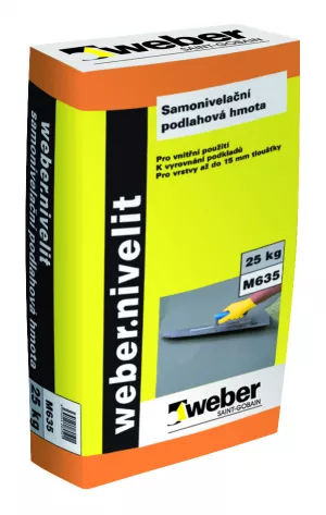 Jednosložková samonivelační podlahová hmota weber nivelit 25kg
