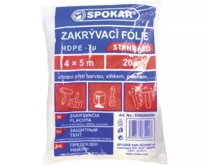 SPOKAR zakrývací fólie standard-HDPE 4x5m /7my/