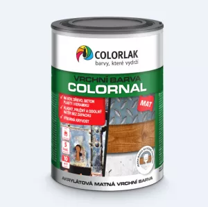 COLORLAK vodouředitelná matná rychleschnoucí vrchní barva  COLORNAL MAT 1999 černá 0,6l