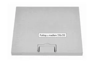 ITADECO Poklop s madlem A15 550x550mm