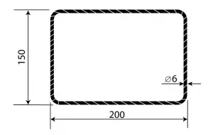 Třmínek R6 150 x 200 mm