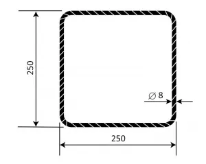 Třmínek R8 250 x 250 mm