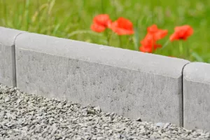 AZ BETON Obrubník zahradní polokulatý P+D 500x200x50mm, šedý