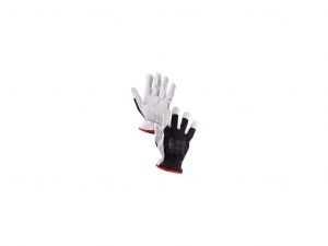 Kombinované rukavice TECHNIK PLUS, černo-bílé, vel.10