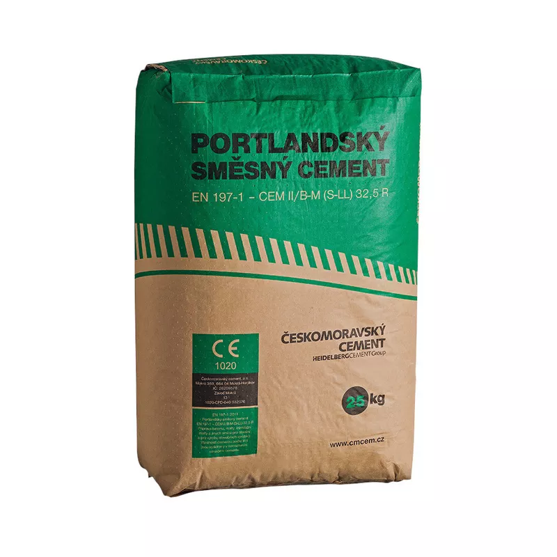 Portlandský směsný cement ČESKOMORAVSKÝ CEMENT 32,5 R 25 kg VASTAP