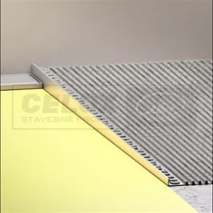 CELOX spádový profil SP 10mm INOX kartáč levý