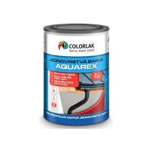 COLORLAK CL AQUAREX vodouředitelná jednovrstvá barva na kov a dřevo R9004 černá 0,6l