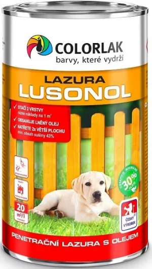 COLORLAK LUSONOL tenkovrstvá lazura na dřevo S1023 oliva 0,9l