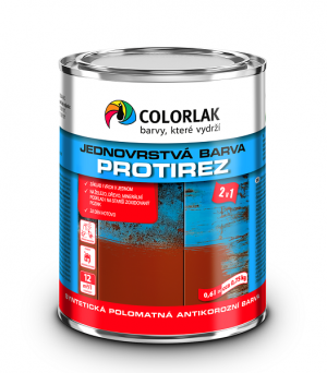 COLORLAK PROTIREZ jednovrstvá antikorozní barva na kov hnědá 8012 0,6l