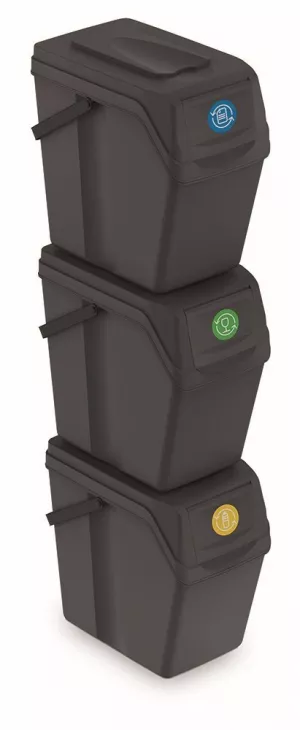 PROSPERPLAST SORTIBOX II antracit, 3x25L