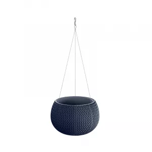 PROSPERPLAST Květináč s vkladem SPLOFY BOWLS  WS antracit 29cm