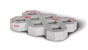 Betonová zatravňovací dlažba 60/40/10