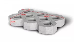 Betonová zatravňovací dlažba 60/40/8