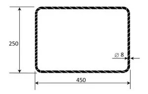 ŽELEZO Třmínek do betonu 45x25 R8