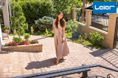 LEIER Betonová dlažba PATIO hnědý melír