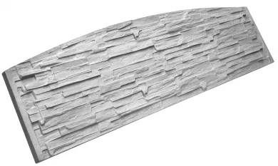 AZ BETON Plotový díl KÁMEN obloukový 2000x50x610mm, šedá_5