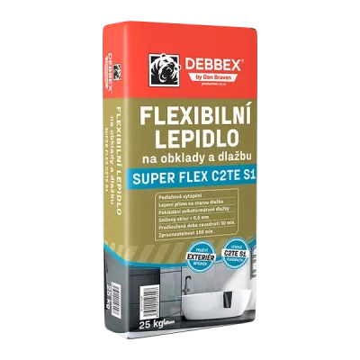 DEBBEX Flexibilní lepidlo na obklady a dlažbu SUPER FLEX C2TE S1