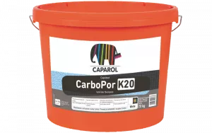 CAPAROL silikonová omítka s uhlíkovým vláknem CARBOPOR Reibputz K20 20 kg B (zrnitá, bílá)